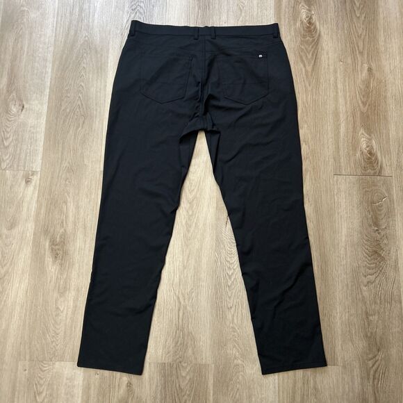 Travis Matthew Open to Close Mens 38x31 Tech Chino Black Performance Golf Pants - Picture 7 of 9